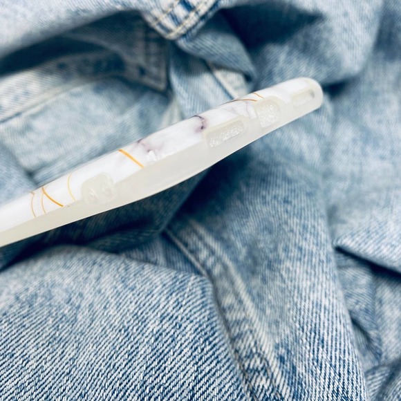 iPhone 6s Plus Case Pink Gold Geometric Marble Print NEW Silicone Glossy Cover - Picture 4 of 6